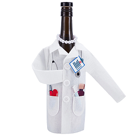 Фетровый чехол для винной бутылки, украшение для сумки, с войлочной фурнитурой и подвесками из эластичного АБС-пластика, украшенными бисером., женская одежда врача