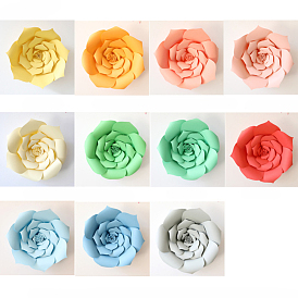 Flor artificial papel de la flor artesanal haciendo kits, para decoraciones de boda