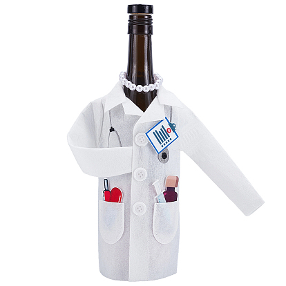 Фетровый чехол для винной бутылки, украшение для сумки, с войлочной фурнитурой и подвесками из эластичного АБС-пластика, украшенными бисером., женская одежда врача