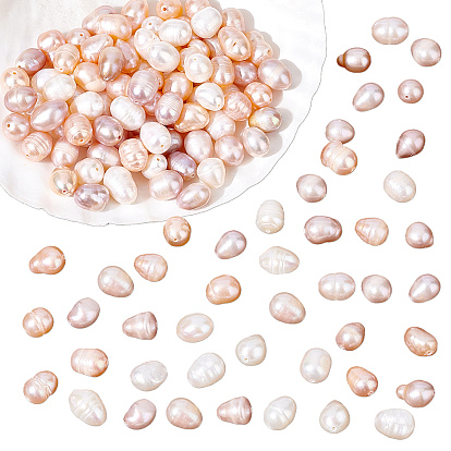 3 нити 3 цвета натуральные культивированные пресноводные жемчужные бусины нити, окрашенные, овальные