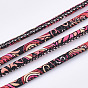 Round PU Leather Cords, Totem Pattern