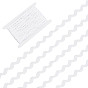 25M Polyester Wavy Fringe Trim Ribbon, Wave Bending Lace Trim, for Clothes Sewing and Art Craft Decoration