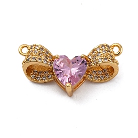 Латунные микро проложить кубического циркония подвески, сердце, долговечный, без кадмия и без свинца, стойки покрытие