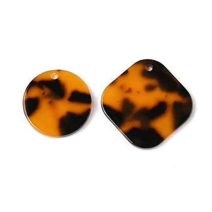 Подвески из оранжевого ацетата целлюлозы (смолы)