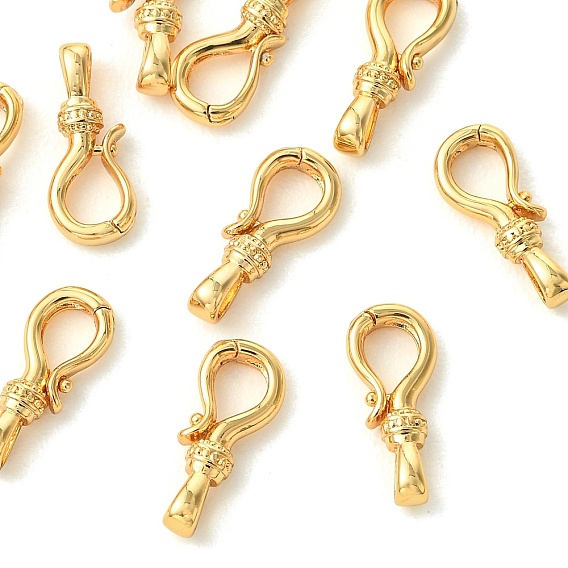 SHEGRACE Brass Spring Ring Clasps, Cadmium Free & Lead Free & Nickel Free