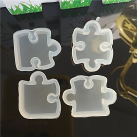 Puzzle Building Blocks DIY Silicone Molds,, for Ice, Chocolate, Candy, UV Resin & Epoxy Resin Craft Making