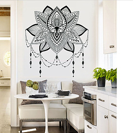 2 Sheets PVC Self-adhesive Ramadan Elements Flower Wall Stickers, Room Decoration