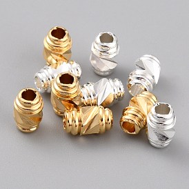 Brass Beads, Long-Lasting Plated, Barrel