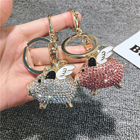 Sparkling Zodiac Animal Keychain for Couples - Year of Birth Charm Pendant Gift