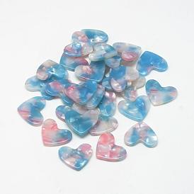 Cellulose Acetate(Resin) Pendants, Heart