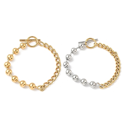 304 браслеты из шариковой цепи из нержавеющей стали и кубинской цепочки для женщин