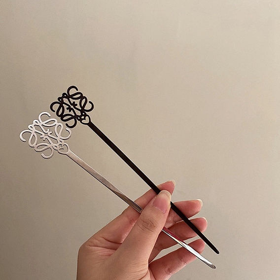 Палочки для волос из нержавеющей стали, аксессуары для волос для женщин и девочек, квадратный