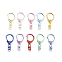 Spray Painted Alloy Swivel Snap Hook, Keychain Clasps Findings