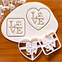 Plastic Cookie Cutters, Cookies Moulds, DIY Biscuit Baking Tool for Valentine's Day, Square/Heart/Gesture