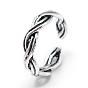 Adjustable Alloy Cuff Finger Rings, Size 7