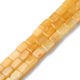 Natural Yellow Aventurine Beads Strands, Cuboid