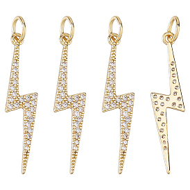 4 кулоны из латуни с микрочастицами и кубическим цирконием., молния, с целью перехода в кольце