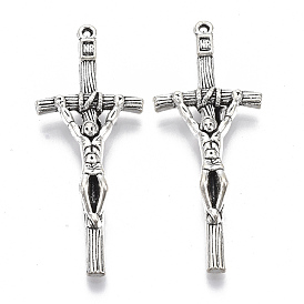 Tibetan Style Alloy Pendants, for Easter, Cadmium Free & Lead Free, Cross
