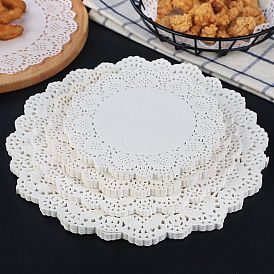 Подушечка для десерта из жиронепроницаемой бумаги, бумажные кружевные салфетки, круглые