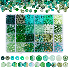 Ювелирные комплекты diy, включая бусины из полимерной глины ручной работы, стекло жемчуг бусинка, стеклянная бусина