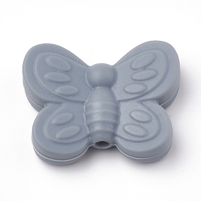 Food Grade Eco-Friendly Silicone Beads, Chewing Beads For Teethers, DIY Nursing Necklaces Making, Butterfly