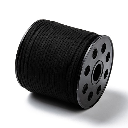 Экологичный шнур из искусственной замши, замша шнурок из искусственной замши для изготовления ювелирных изделий, 3.0x1.4 мм, около 98.42 ярдов (90 м) / рулон