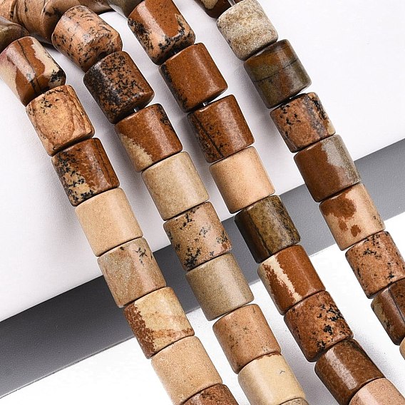 Естественного изображения яшмы бисер нитей, колонка