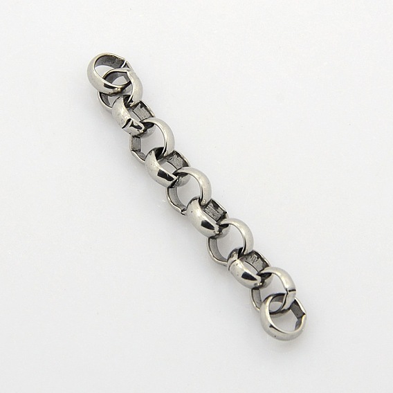 Men's Jewelry Making 304 Stainless Steel Rolo Chains, Belcher Chain, with Spool, Unwelded
