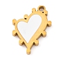 304 нержавеющей стальной эмали подвески, лазерная резка, шарма сердца, золотые