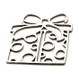 Christmas 201 Stainless Steel Pendants, Laser Cut, Gift Box Charm