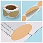 Self-Adhesive Kraft Paper Gift Tag Stickers, Adhesive Labels, Blank Tag, Oval