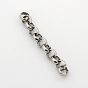 Men's Jewelry Making 304 Stainless Steel Rolo Chains, Belcher Chain, with Spool, Unwelded
