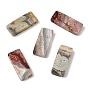 Natural Mexican Lace Agate Crazy Lace Agate Pendants, Rectangle Charms