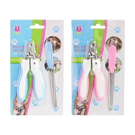 Stainless Steel Pet Supplies Nail Clippers and File, with Rubber Jacket