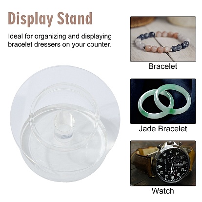 Organic Glass Bracelets/Bangles Display Racks, 78x79x44mm