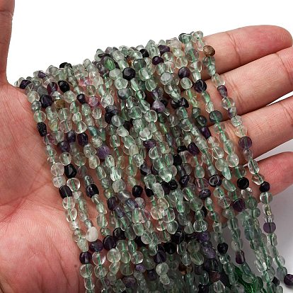 Природных красочные флюорита бисер нитей, самородки