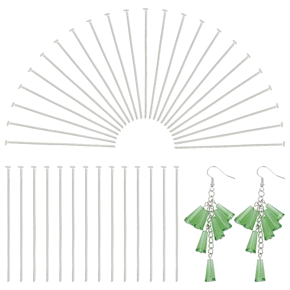 1000 шт. 304 штифты с плоской головкой из нержавеющей стали, для изготовления ювелирных изделий