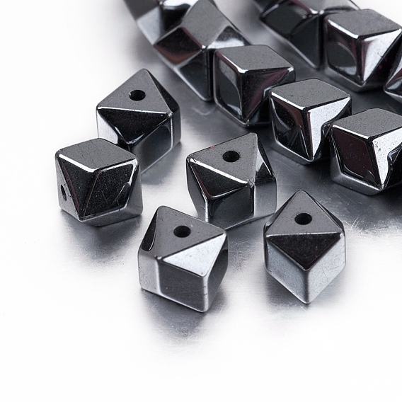 Non-magnetic Synthetic Hematite Beads Strands, Faceted