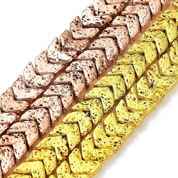 Гальванические бусины из натуральной лавы, стрелка