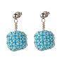 TOHO Japanese Seed Beads Dangle Stud Earrings, with Brass Ear Nuts