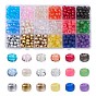 540Pcs 18 Colors Plastic Beads, Barrel
