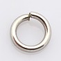 PVD Vacuum Plating 304 Stainless Steel Open Jump Rings, Round