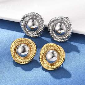 304 из нержавеющей стали серьги, вихревой круглый