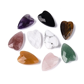 Природные и синтетические Gemstone подвески, сердце прелести, граненые