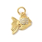 Латунные микро проложить кубического циркония подвески, без кадмия, без никеля и без свинца, рыбы прелести, с целью перехода в кольце