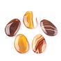 Natural Striped Agate Pendants, Dyed & Heated, Oval