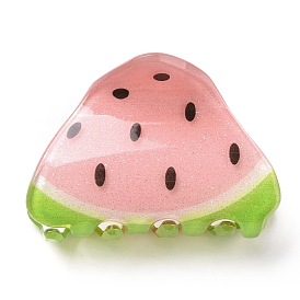 Watermelon Pattern Acrylic Claw Hair Clips, Hair Accessories for Girls