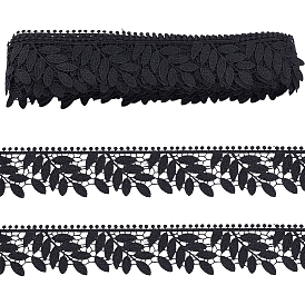 10 отделка из полиэстерового кружева в форме листа, кружевные ленты для аксессуаров одежды