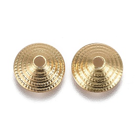 Eco-Friendly Brass Bead Cap, Long-Lasting Plated, Cone