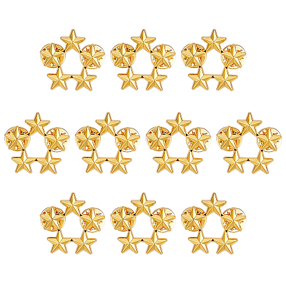 10 шт. Звездообразные литые булавки для лацканов одежды рюкзака